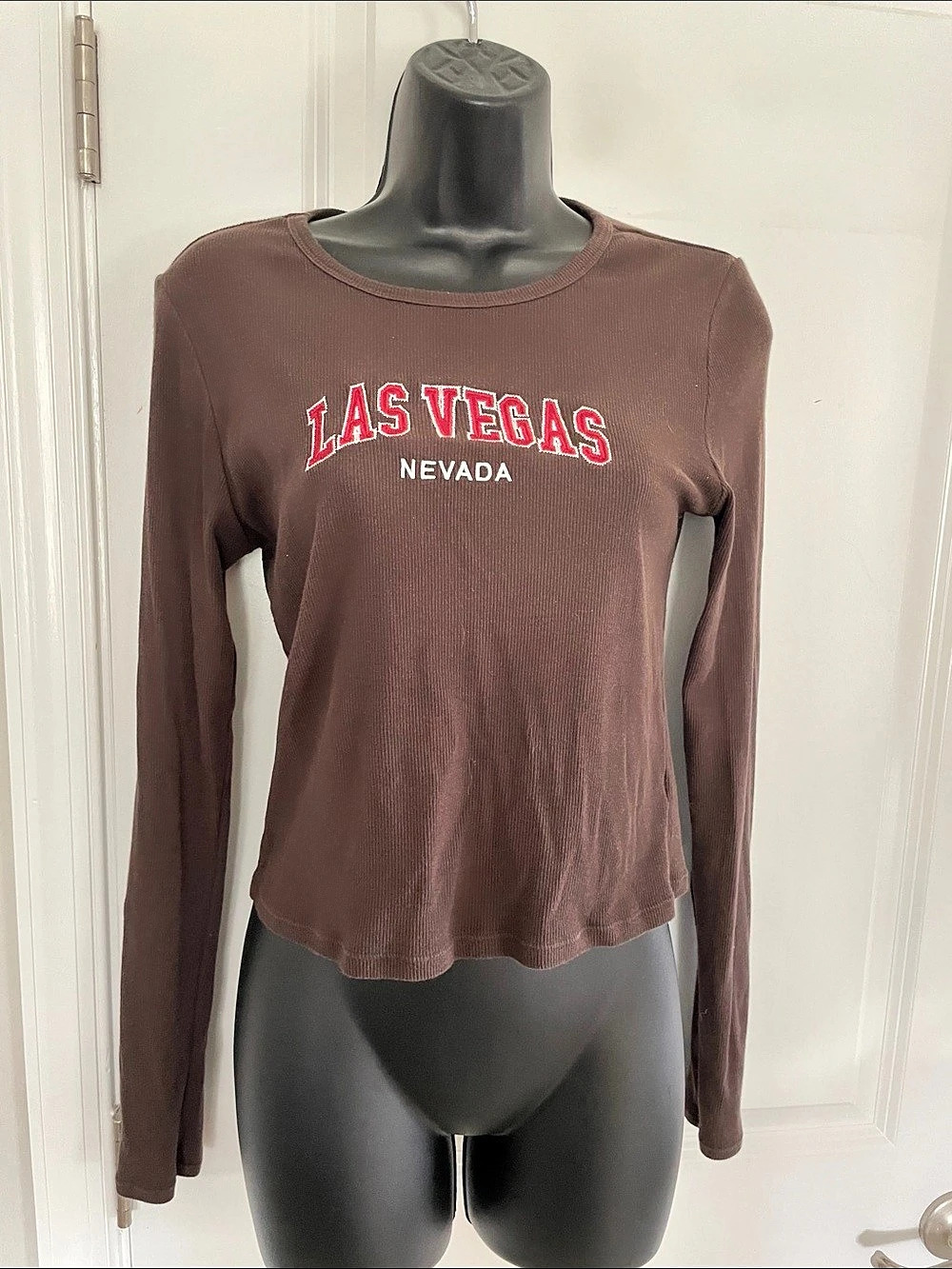Spiritual Gangster Long Sleeve Graphic Tee in Brown Large